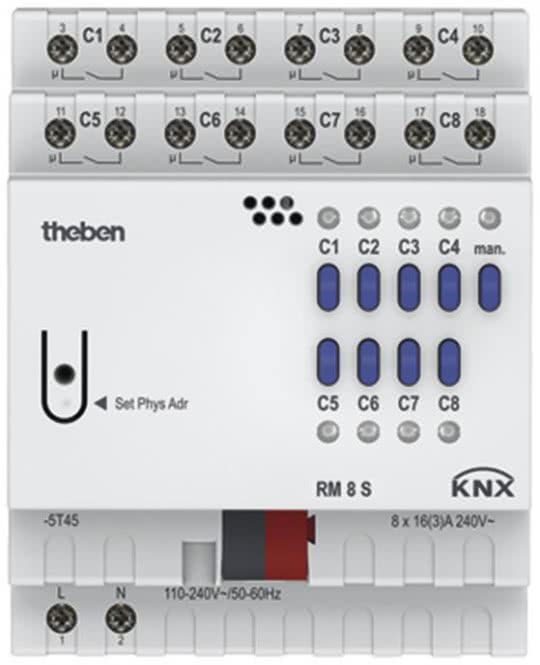 THEB KNX Schaltaktor          RM 8 S KNX 8-fach