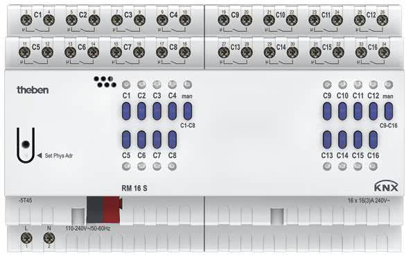 THEB KNX Schaltaktor         RM 16 S KNX 16-fach