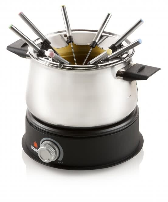 Domo DO 706 F Fondue Edelstahl 1,4l 1500W 8 Gabeln