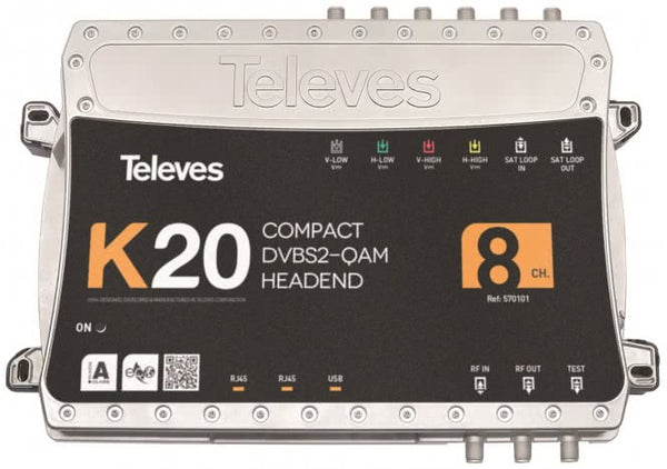 Televes Kompaktkopfstelle          K20-8 8 Transponder,DVB-S2 in QAM