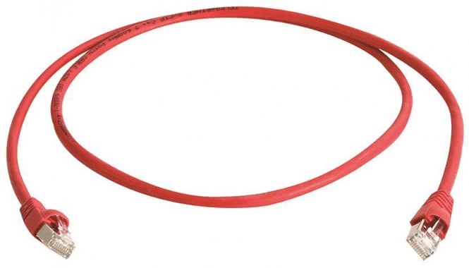 TG Patchkabel S-FTP 0,25m EA L00000A0232    FS500 MP8 LSZH rot Cat6A 500MHz Iso