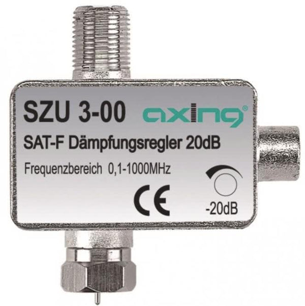 AXING SAT-Dämpfungsregler (F)   SZU 3-00 0,5-20dB, digitaltauglich, DC-Durchlass