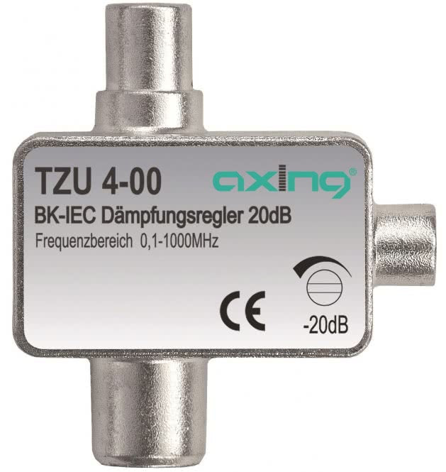 AXING BK-Dämpfungsregler (IEC)  TZU 4-00 0,1-1000MHz,0,5...20dB,regelbar,Bu/St