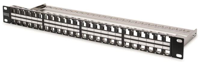 ASSM Modular Patchpanel 48 Port DN-91424      48Port leer Keystone 1HE schwarz