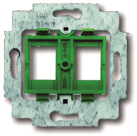 BJ UP Tragring mit grünem Sockel    1810    für 2 Modular Jack Einsätze