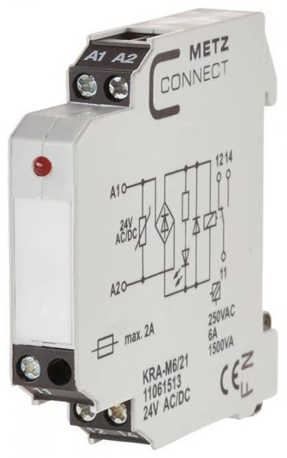 Metz Koppel-      KRA-M6/21 24VAC/DC 1WE Baustein KRA-M6/21 24 V AC/DC