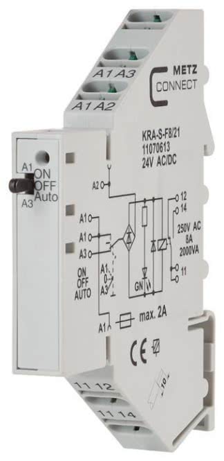 BTR Industrierelais KRA-S-F8/21 24VAC/DC 1WE 11070613