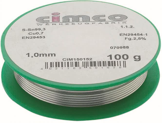 Cimco Elek.Lot Bleifrei 1,0mm     150154 250g  Lötzinn