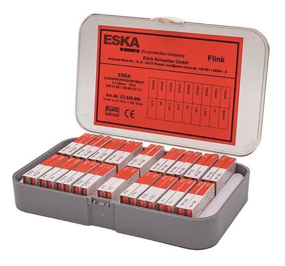 ESKA 5x20mm F Sortiment 250V   E3520.800 360xFeinsicherung 100mA-6,3A flink