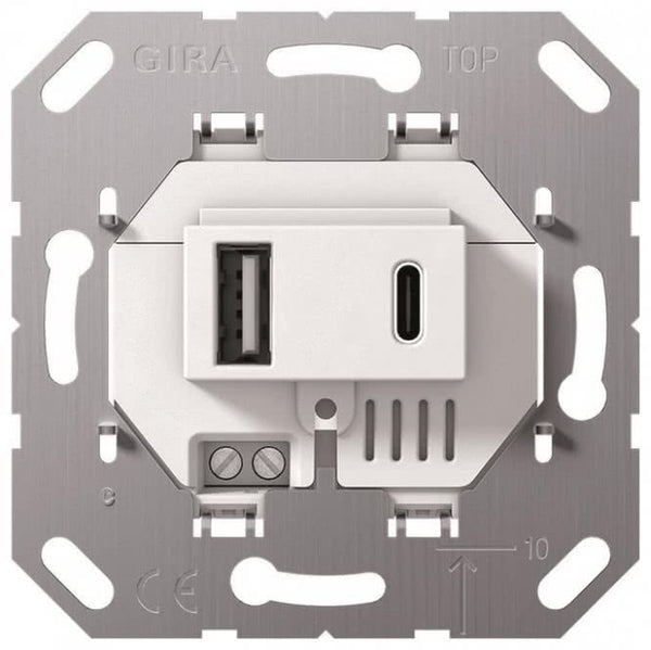 GIRA USB-Spannungsvers.2f Typ A/C 234900 Einsatz Weiß