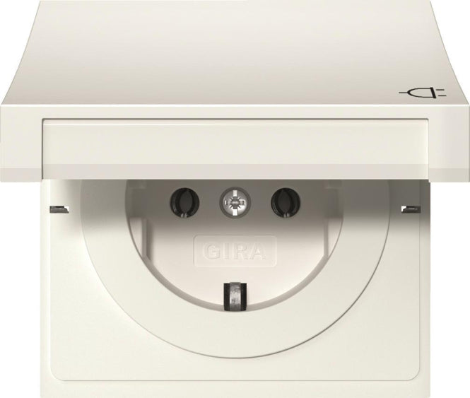 GIRA SCHUKO KD Flächenschalter   4454112 Reinweiß glänzend