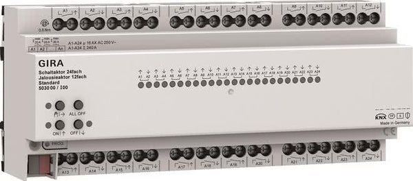 GIRA Schalt-/Jalousieaktor 24/12f 503000 16A REG Std KNX Secure Standard