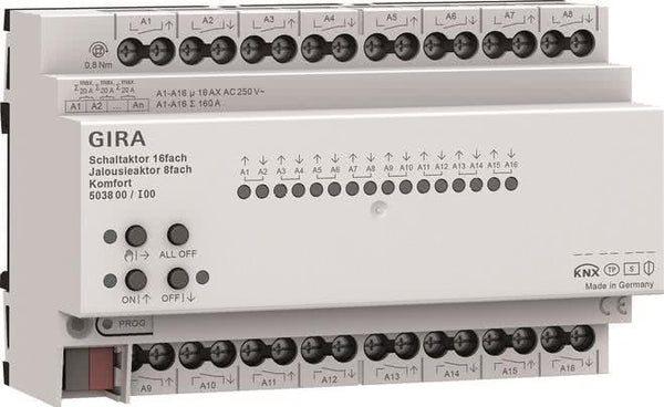 GIRA Schalt-/Jal.aktor 16f/8f     503800 16 A REG KNX Secure Komfort