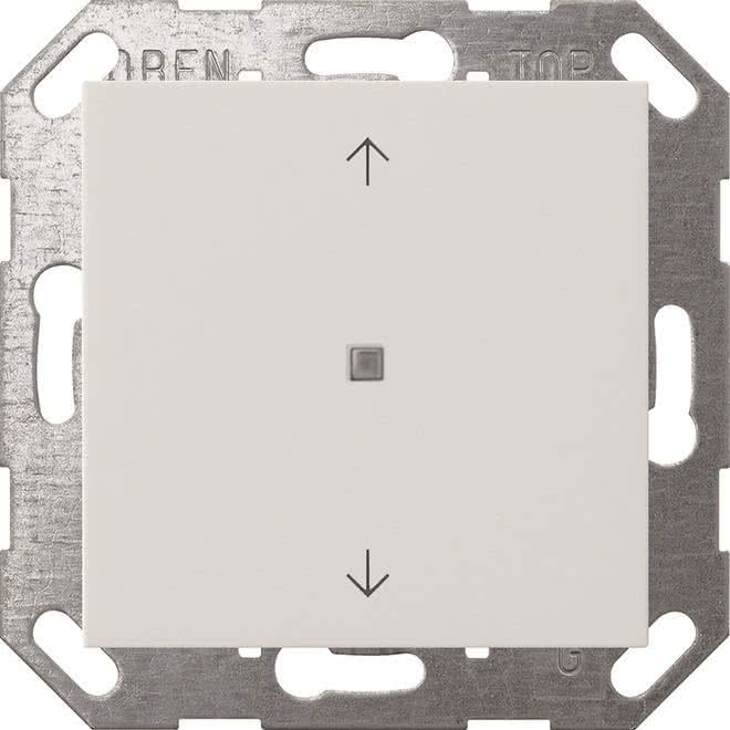 GIRA KNX Taster Wippe 1f Pfeile   517203 System 55 Reinweiß glänzend