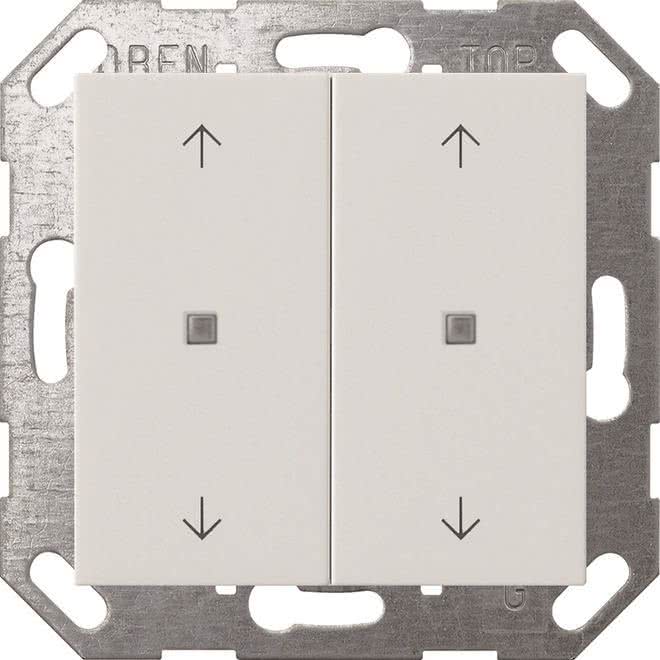 GIRA KNX Taster Wippe 2f Pfeile   517403 System 55 Reinweiß glänzend