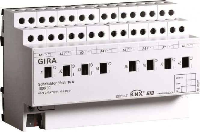 GIRA Schaltaktor 8fach 16A        100600 KNX/EIB REG