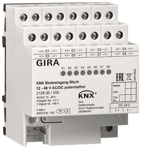 GIRA Binäreingang 8fach 24V       212800 KNX/EIB REG