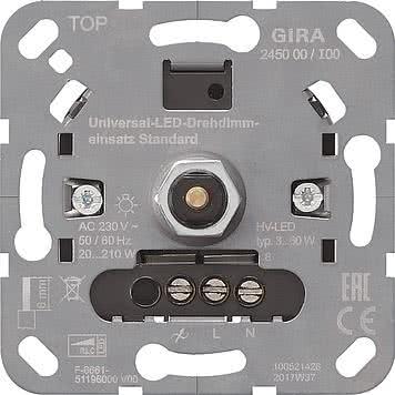 GIRA Universal LED Drehdimmer     245000 Einsatz  Standard