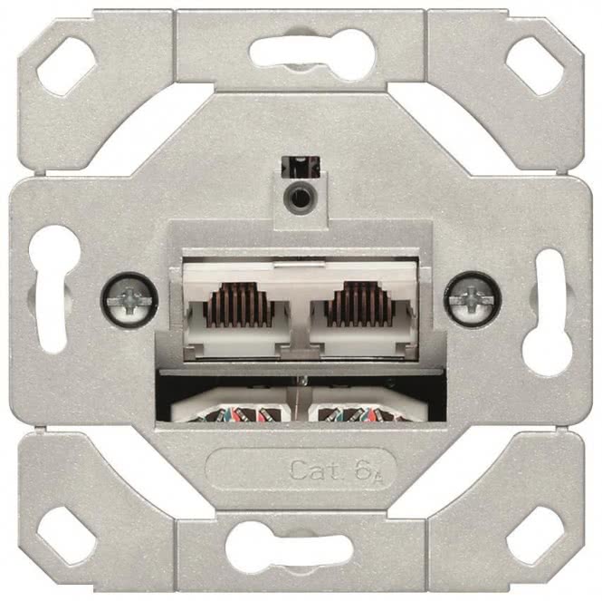 GIRA Einsatz Netzwerk 2fach RJ45  245200 Cat.6A Anschlussdose