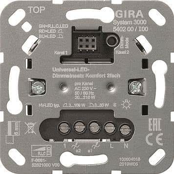 GIRA S3000 Uni-LED Dimmeinsatz    540200 Komfort 2f