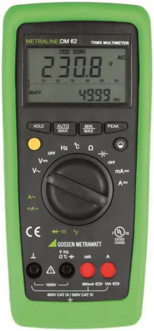 Gossen TRMS-Multimeter METRALINE DM 62 CAT IV 300V/CAT III 600V           M197A