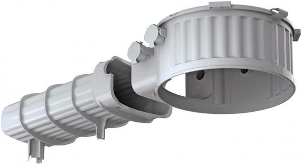 KAIS Einbaugehäuse HaloX 180mm   1282-40      Trafo-Tunnel L 325mm