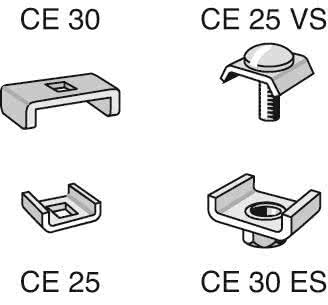 CABLO Klemmstück 25mm           CE 25 EZ       558011 elektrolytisch verzinkt