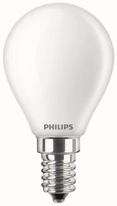 PHIL CorePro LEDluster 4,3-40W/827 Tropfen E14 470lm Glas matt  EEK F