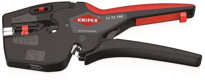 Knipex Elektriker-Multiwerkzeug NexStrip Schneiden,Abisolieren,Crimpen  1272190SB