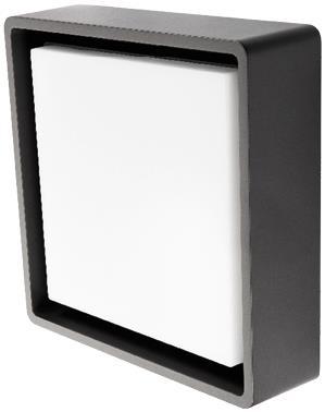 SGL Wandleuchte FRAME SQUARE IP65 605261 500-662lm 3000K dim IK10 240x240 grafit