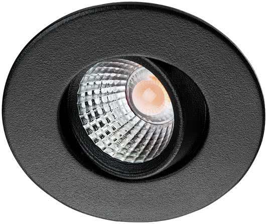 SGL Einbauspot Nano Tilt sw matt  907014 4W 240lm 27K 350mA schwenk dim IP44 DA40