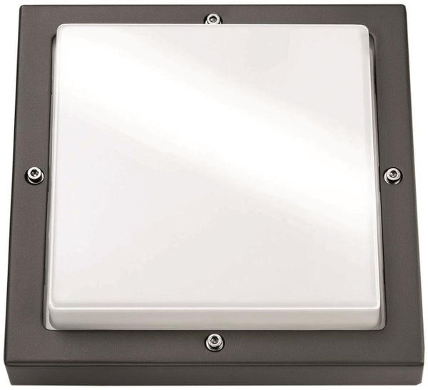 SGL LED-Wandleuchte Bassi grafit  623187  10W 580lm 3000K dim IK10 IP65 240x240mm