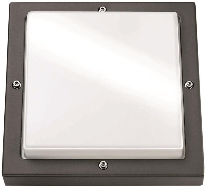 SGL LED-Wandleuchte Bassi grafit  623187  10W 580lm 3000K dim IK10 IP65 240x240mm