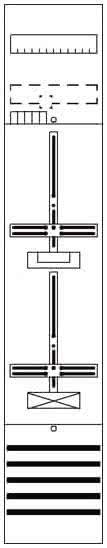Striebel Komplettfeld 1 Zähler   DF19C11 + 1 Res. bestückt und vorverdr. 1350mm