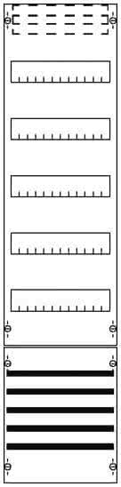 Striebel Verteilerfeld 5-reihig    FV17S m.SaS    1050mm BH3