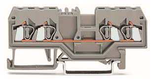 WAGO 280-833 4-Leiter-Durchgangs- klemme,2,5 mm²,mittige Beschriftung