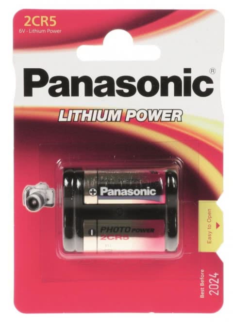 Panasonic Photobatterie 2CR5 Lithium 6V / 1400mAh  *Blister a 1 Stück