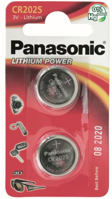 Panasonic Lithium Power     CR2025EP/2BP Knopfzellen Lithium 104689 *Blister 2 St