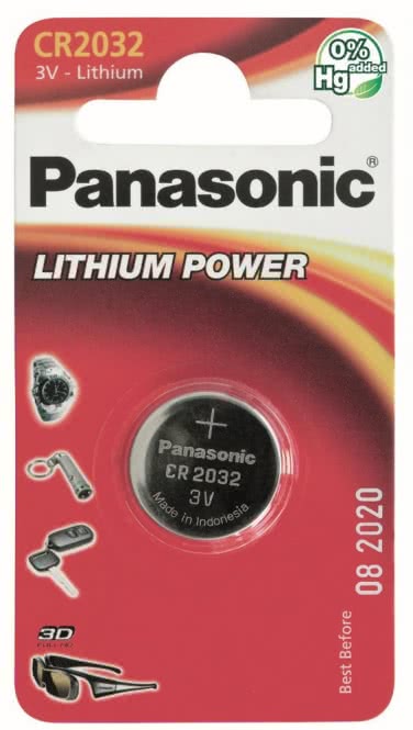 Panasonic Lithium Power      CR2032EL/1B Knopfzellen Lithium  *Blister a 1 Stück*