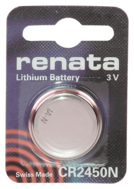 Renata Knopfzelle        RE2450N CR2450N Lithium 3V 540mAh 1er Blister