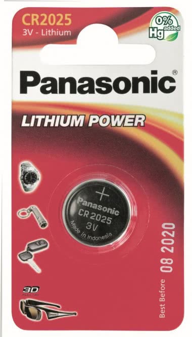 Panasonic Lithium Power      CR2025EL/1B Knopfzellen Lithium  *Blister a 1 Stück*