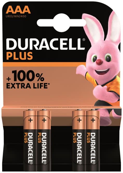 Duracell 1,5V Micro AAA Plus      147288 Power Bli=4 Batterie 1=4er Blister