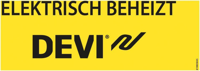 DEVI Kennzeichnungsaufkleber   19-805845 Elektrisch Beheizt