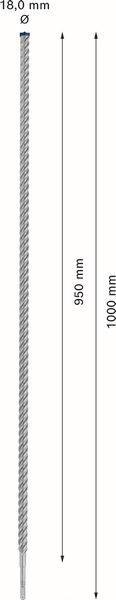 Bosch Hammerbohrer SDS-plus-7X Expert 18,0x1000/950mm 4-Schneider   2608900141