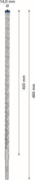 Bosch Hammerbohrer SDS-plus-7X Expert 14,0x465/400mm 4-Schneider    2608900124