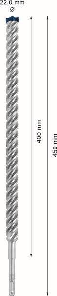 Bosch Hammerbohrer SDS-plus-7X Expert 22,0x450/400mm 4-Schneider    2608900147