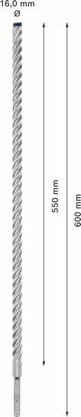 Bosch Hammerbohrer SDS-plus-7X Expert 16,0x600/550mm 4-Schneider    2608900134