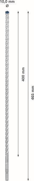 Bosch Hammerbohrer SDS-plus-7X Expert 10,0x465/400mm 4-Schneider    2608900102