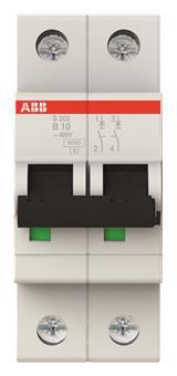 ABB Automat B 10A               S202-B10     2-polig 6KA Compact