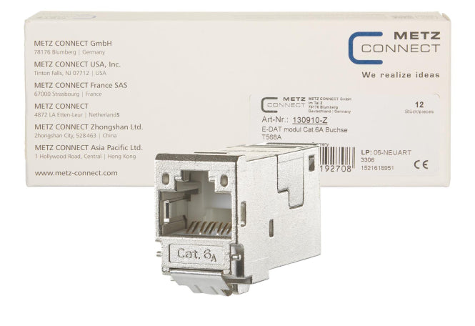 Metz E-DATmodul Cat.6A Buchse   130910-Z Umverpackung a 12 Stk